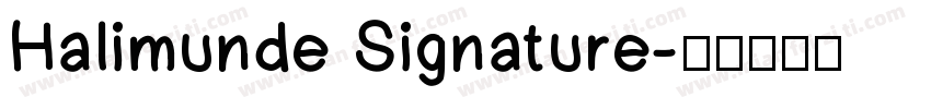 Halimunde Signature字体转换